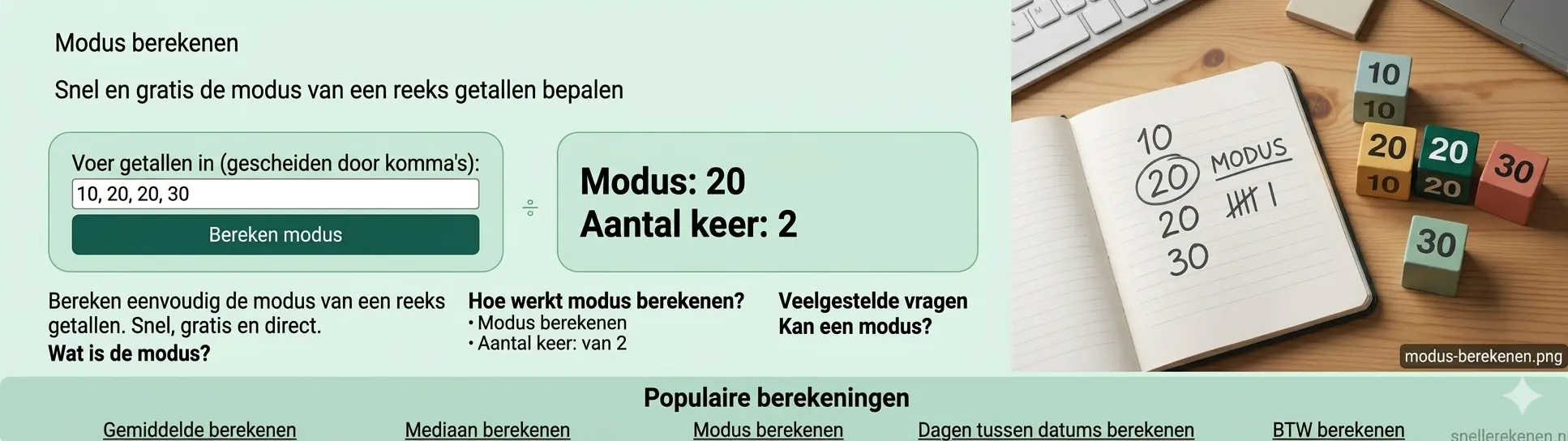 Modus berekenen