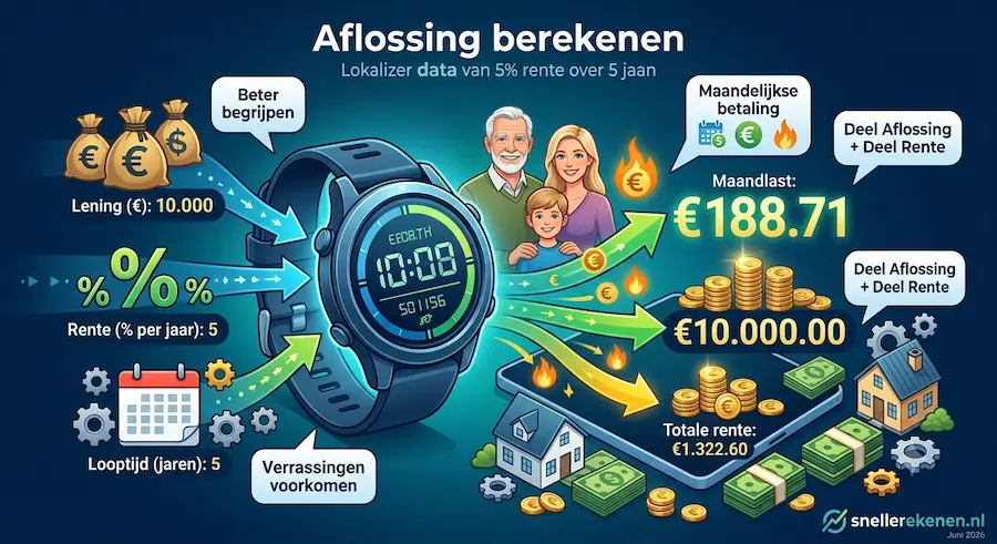 Aflossing berekenen calculator