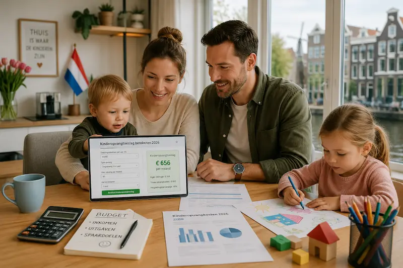 Kinderopvangtoeslag berekenen 2026 calculator