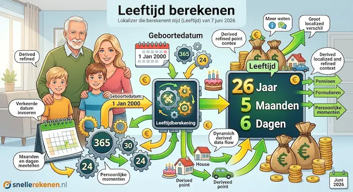 Leeftijd berekenen calculator met geboortedatum
