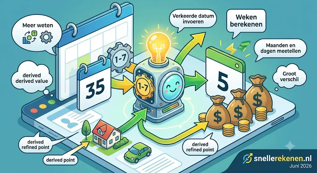 Weken berekenen calculator tussen datums en periodes