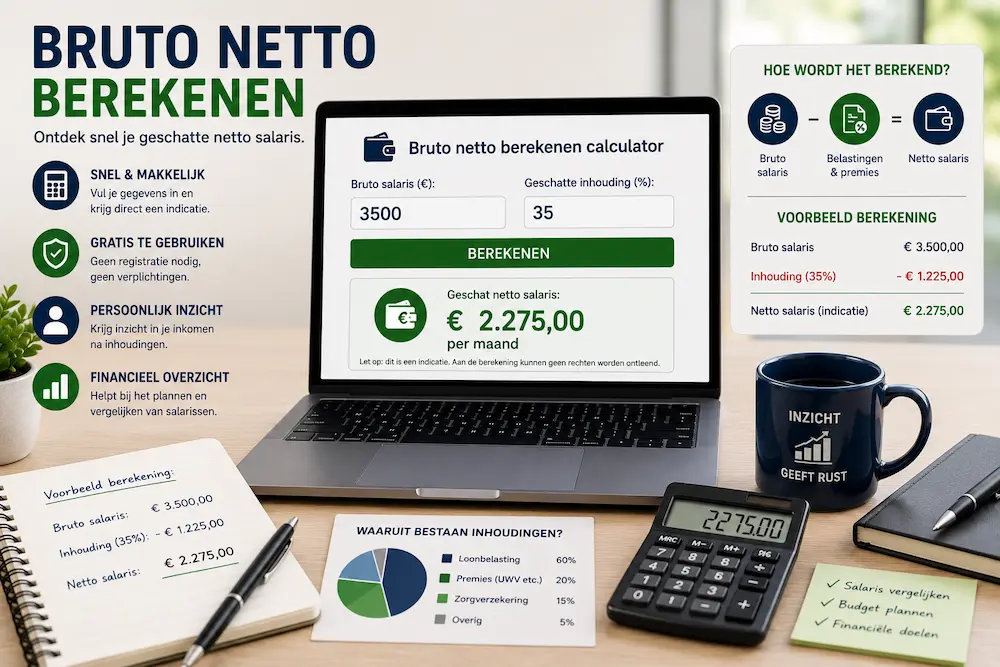 bruto netto berekenen calculator
