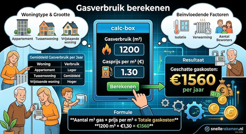 gasverbruik berekenen calculator