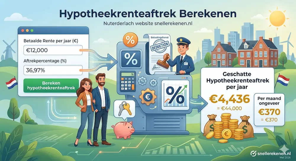 hypotheekrenteaftrek berekenen hypotheek belastingvoordeel woning calculator