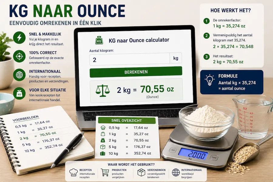 kg naar ounce calculator