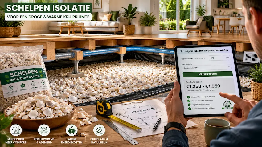 kruipruimte isolatie schelpen