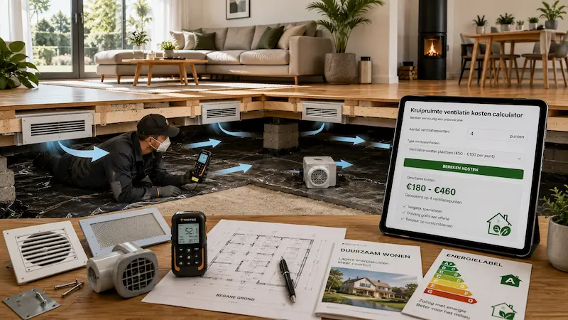 kruipruimte ventilatie kosten calculator