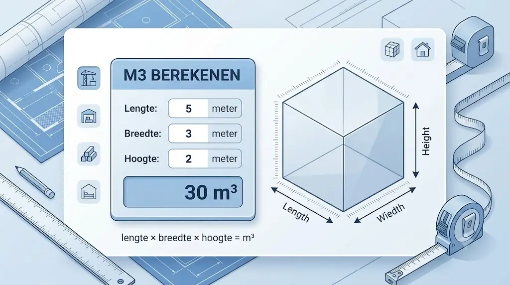m3 berekenen calculator kubieke meter inhoud