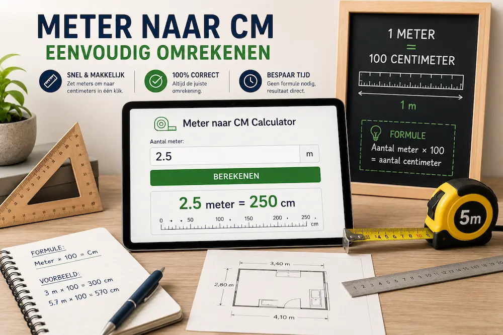 meter naar cm calculator