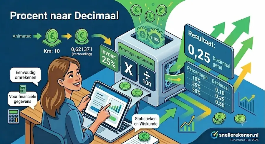 procent naar decimaal