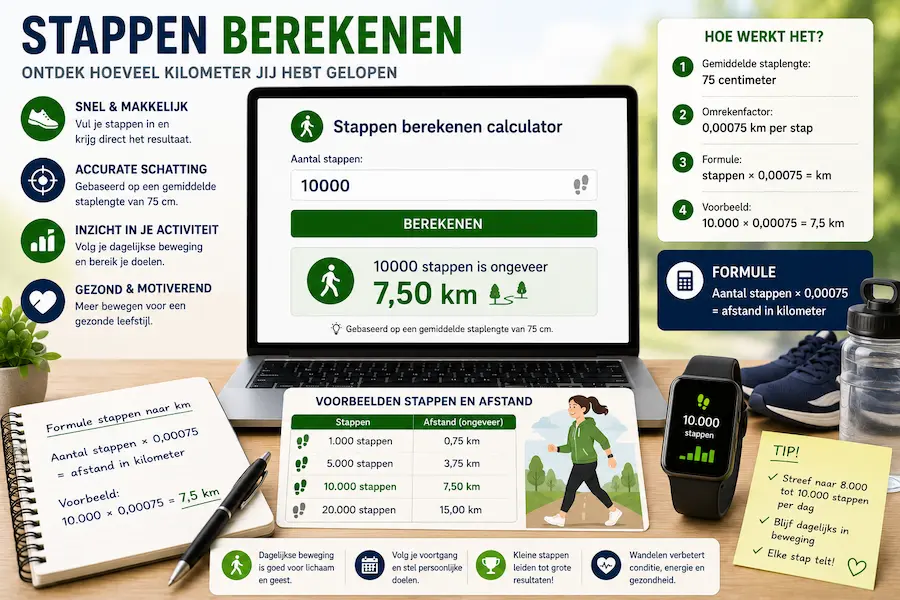 stappen berekenen calculator