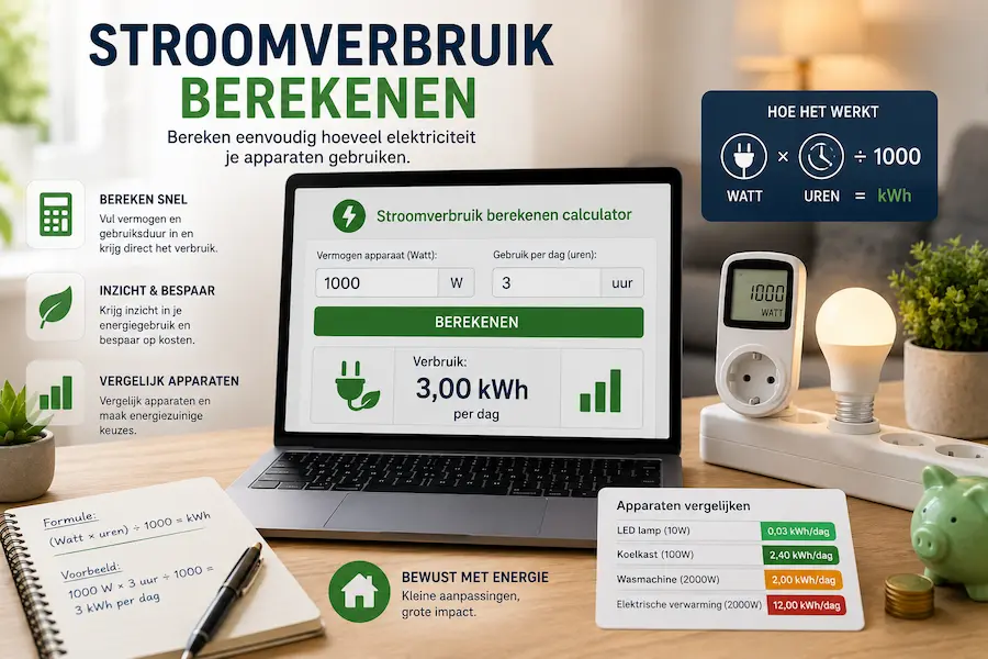 stroomverbruik berekenen calculator