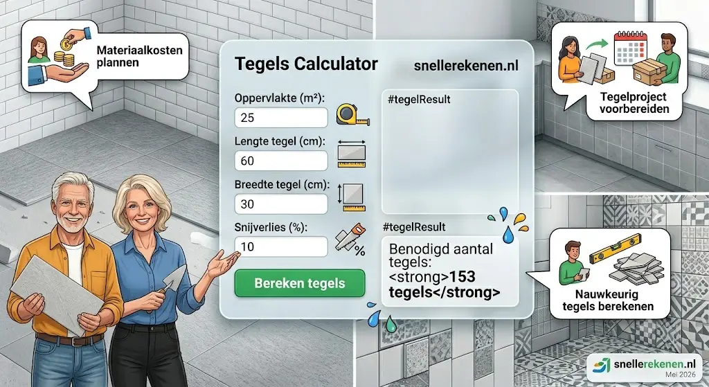 tegels berekenen hoeveel tegels nodig vloer badkamer m2 calculator