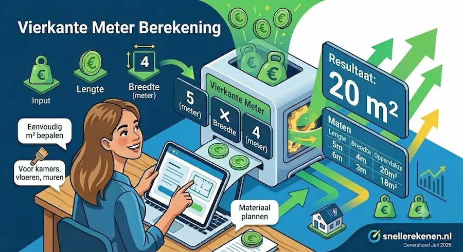 vierkante meter berekenen