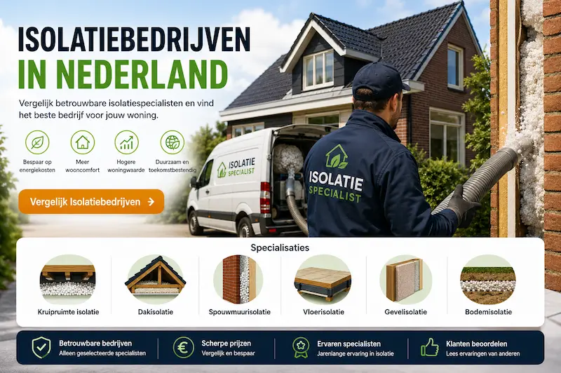 Top isolatiebedrijven in Nederland vergelijken