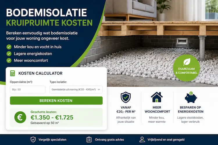 bodemisolatie kruipruimte kosten calculator