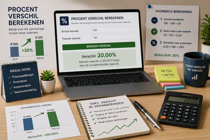 procent verschil berekenen
