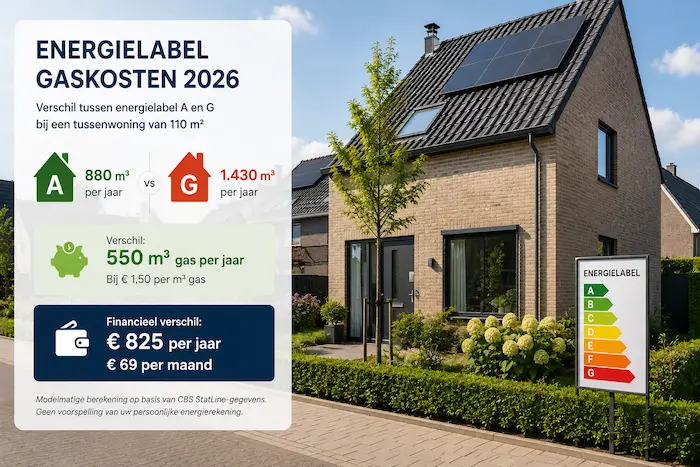 energielabel gaskosten 2026